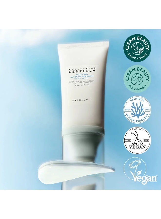 عام سيروم واقي الشمس من سنتيلا مدغشقر SPF50+ من سكين 1004 | تركيبة الهيالو سكا المائية - Image 1